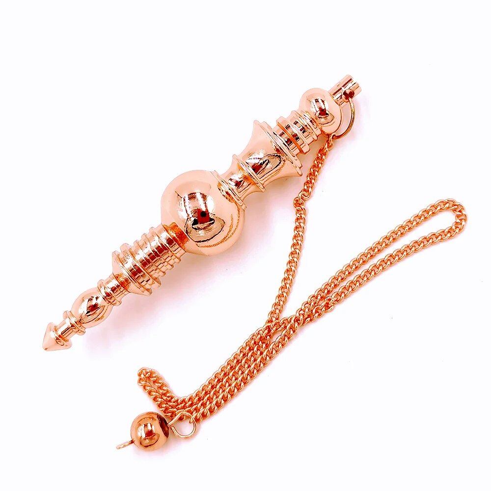 Copper Charm Pendulum - Cone-Tipped Pendant for Divination, Spiritual Meditation, Healing, Dowsing, Wicca, and Balancing (Imported)