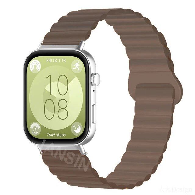 Magnetic Silicone Strap Wristband Replacement Band for Huawei Watch Fit 4 / 4Pro / 3. Band Color: ; Ships from: Parallel Import