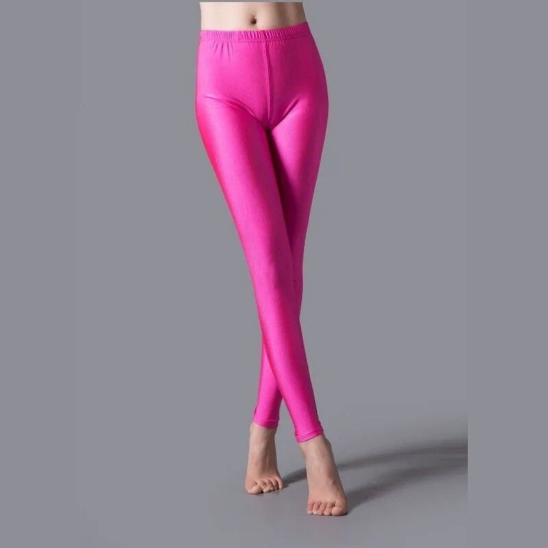High-elastic skinny leggings, pencil pants, slimming, plus-size trousers, shiny yoga pants for women, sexy, skin-friendly, tight leggings, size: parallel import