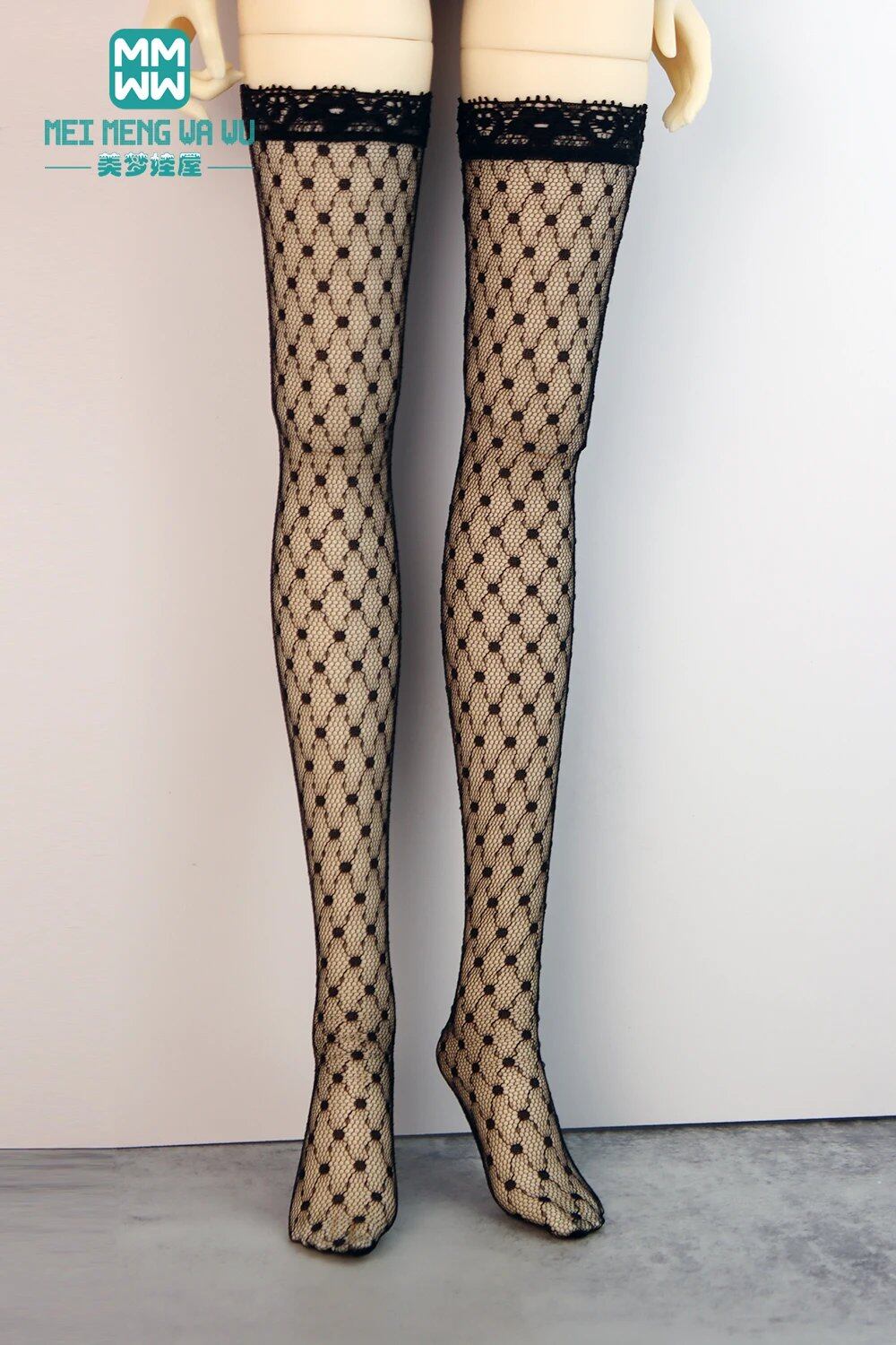 Fashion Lace Stockings for 1/3, 1/4, 1/6 DD, SD, MSD, YOSD, BJD Dolls, Gift for Girls, Color: BJD-0cm, Parallel Import