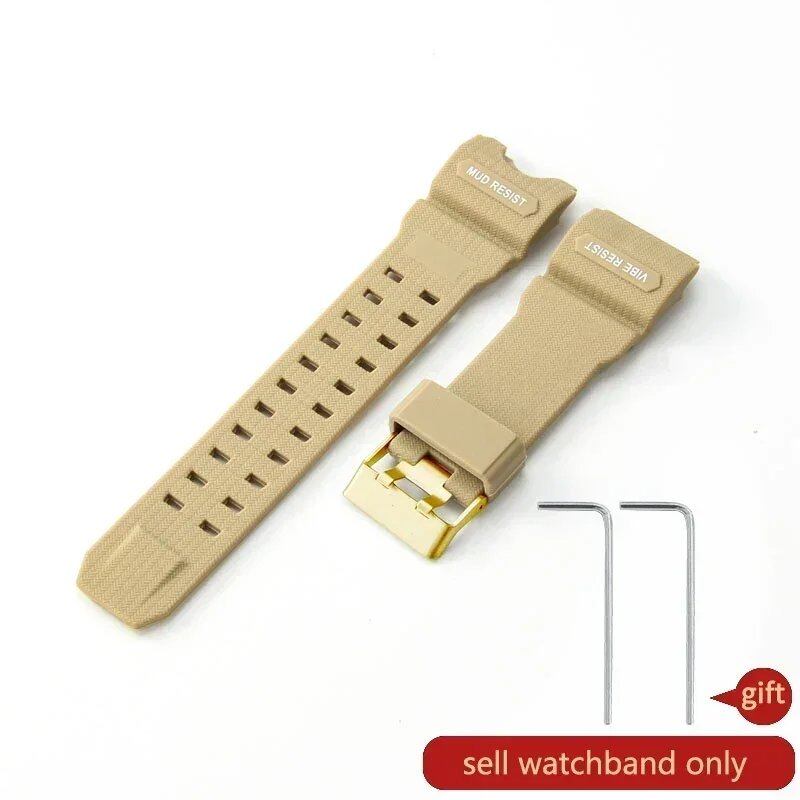 Premium, lightweight, breathable, skin-friendly silicone watch band for Casio G-SHOCK Mudmaster GWG-1000-1A/A3/1A1 GB/GG. Band Color: Parallel Import.