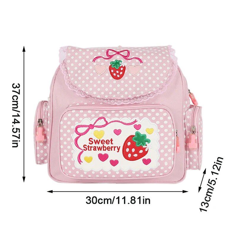 ピンクガール刺繍イチゴ 子供用スクールバッグ 学生用バックパック 誕生日プレゼント キャラクターリュック 教科書入れ クリスマス・新年ギフト カラー:ワンサイズ 並行輸入品ピンクガール刺繍イチゴ 子供用スクールバッグ 学生用バックパック 誕生日プレゼント キャラクターリュック 教科書入れ クリスマス・新年ギフト カラー:ワンサイズ 並行輸入品