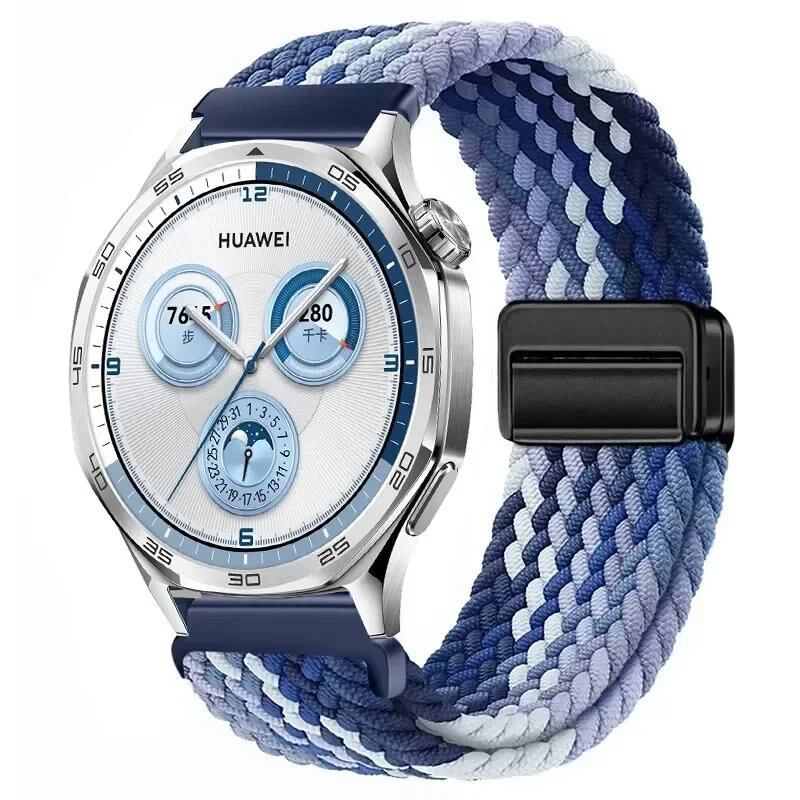 22mm Nylon Loop Strap for Huawei Watch GT5 Pro / GT4 / GT3 / GT2e (46mm) - Compatible with Huawei Watch 4 / 3 Pro Wristband Accessory, Band Color: ; Band Width: 22mm, Parallel Import