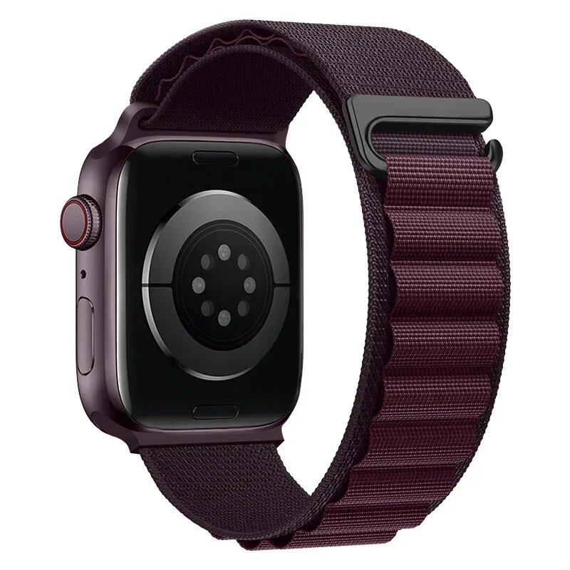 Apple Watch Ultra用アルパインループストラップ - 49mm 45mm 44mm 42mm 41mm 40mm対応 メタルCフックバンド(iwatch SE/シリーズ9/8/7/6/5/4/3互換) バンドカラー:mm 並行輸入品