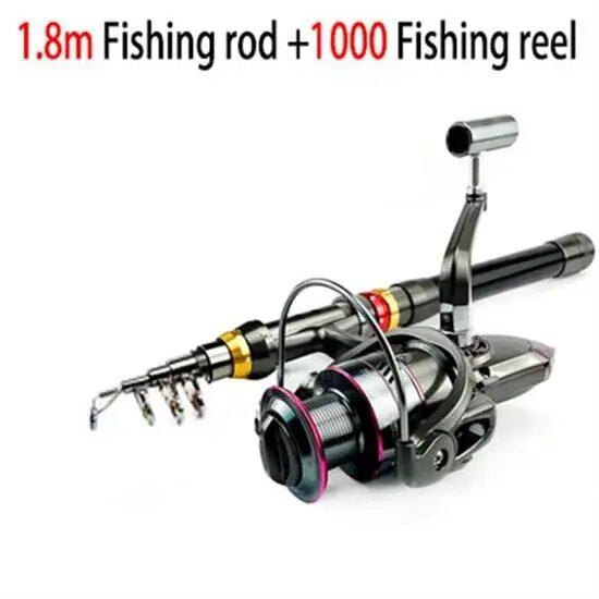 1.8-3.6m Carbon Fiber Fishing Rod and Reel Set, Super Hard Telescopic Rod, Spinning Reel Kit, Maximum Weight Capacity 3-8kg, Fishing Tackle, Reel, Parallel Import