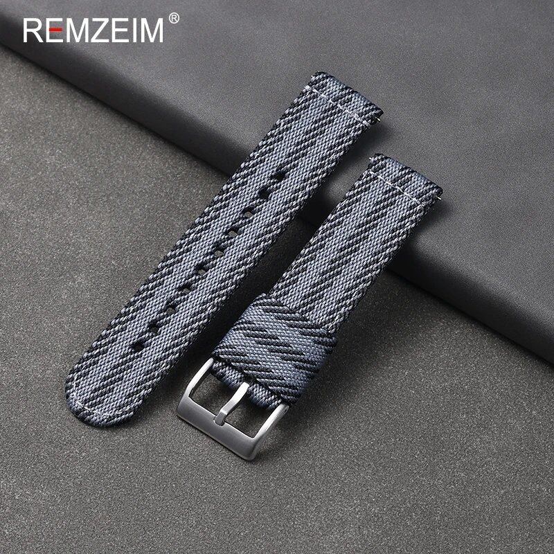 ダブルセクション ナイロン カラーブロック ストラップ メンズ レディース 快適 ウォッチバンド 20mm 22mm 時計ベルト アクセサリー バンドカラー:mm 並行輸入品