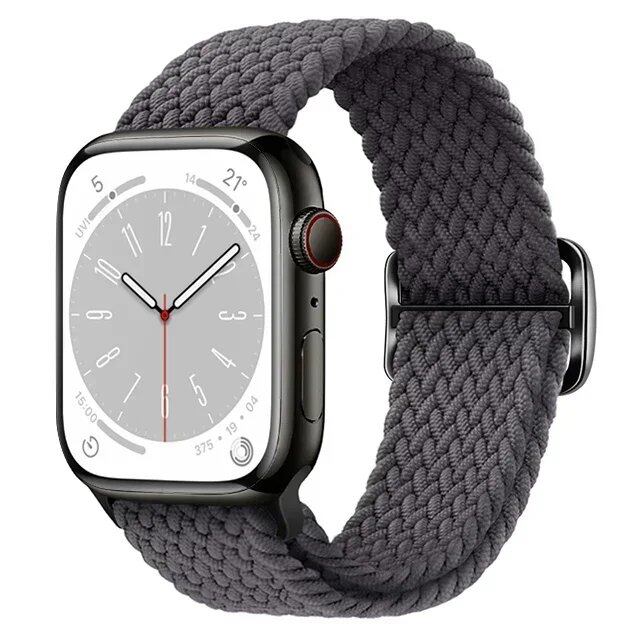 Apple Watch Ultra 2用ナイロンストラップ バンド 49mm 40mm 44mm 41mm 38mm 45mm 伸縮ブレイデッドループ リストバンド iWatch Series 9/8/7/6/SE/5/4対応 バンドカラー:mm 並行輸入品
