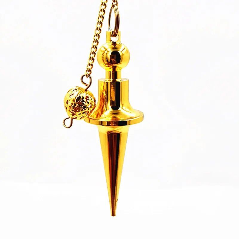 Metal Charm Pendulum for Dowsing, Divination, and Reiki Healing, Spiritual and Wiccan, Unisex, Screw Shape, Radiestia, Parallel Import