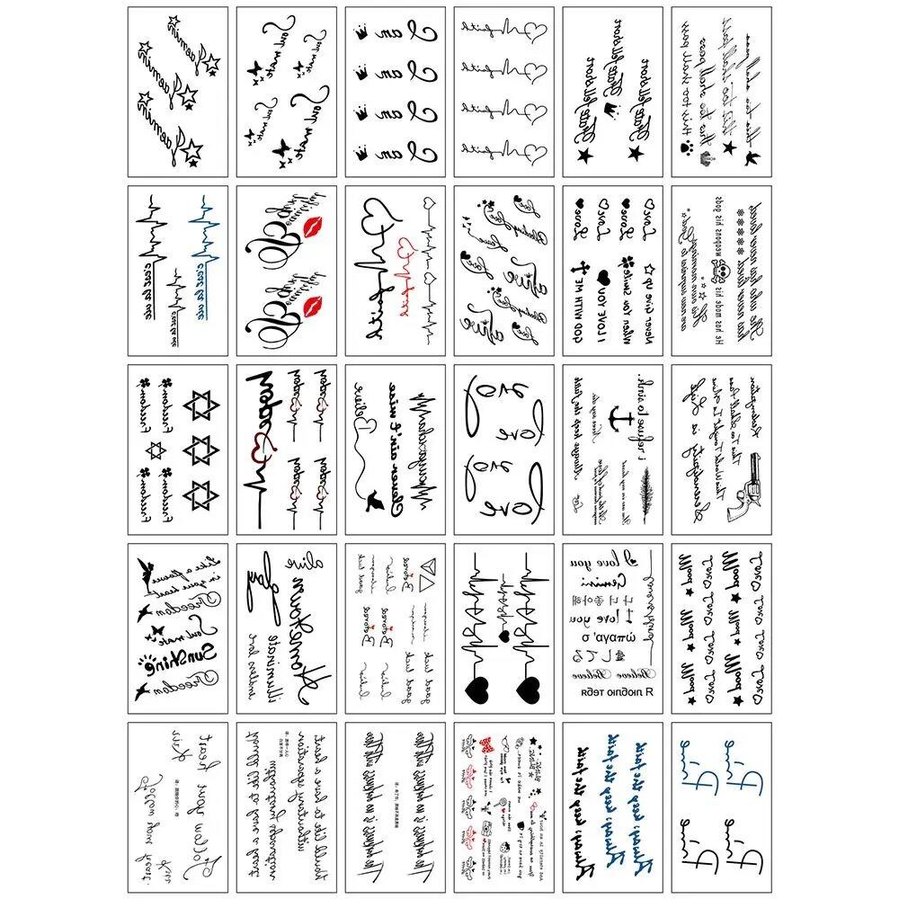 10/20/30/50 Sheets of Waterproof Temporary Tattoo Stickers, Removable Body Art, Butterfly and Flower Designs for Men and Women, Stylish, Imported