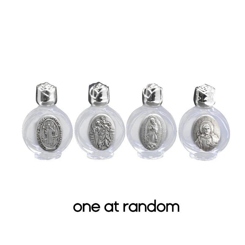Holy Water Bottle, Glass, for Prayer and Meditation, Religious Supplies, Home Use, Baptisms, Easter, Christmas, Church Supplies, Color: Imported