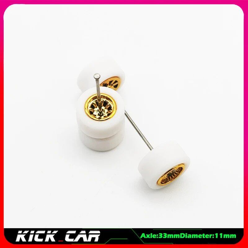 1/64 scale model car wheels with rubber tires, set of 4, ABS plastic, basic conversion parts for Hot Wheels, Tomica, and Mini GT. Color: WTS. Ships from: Parallel import.