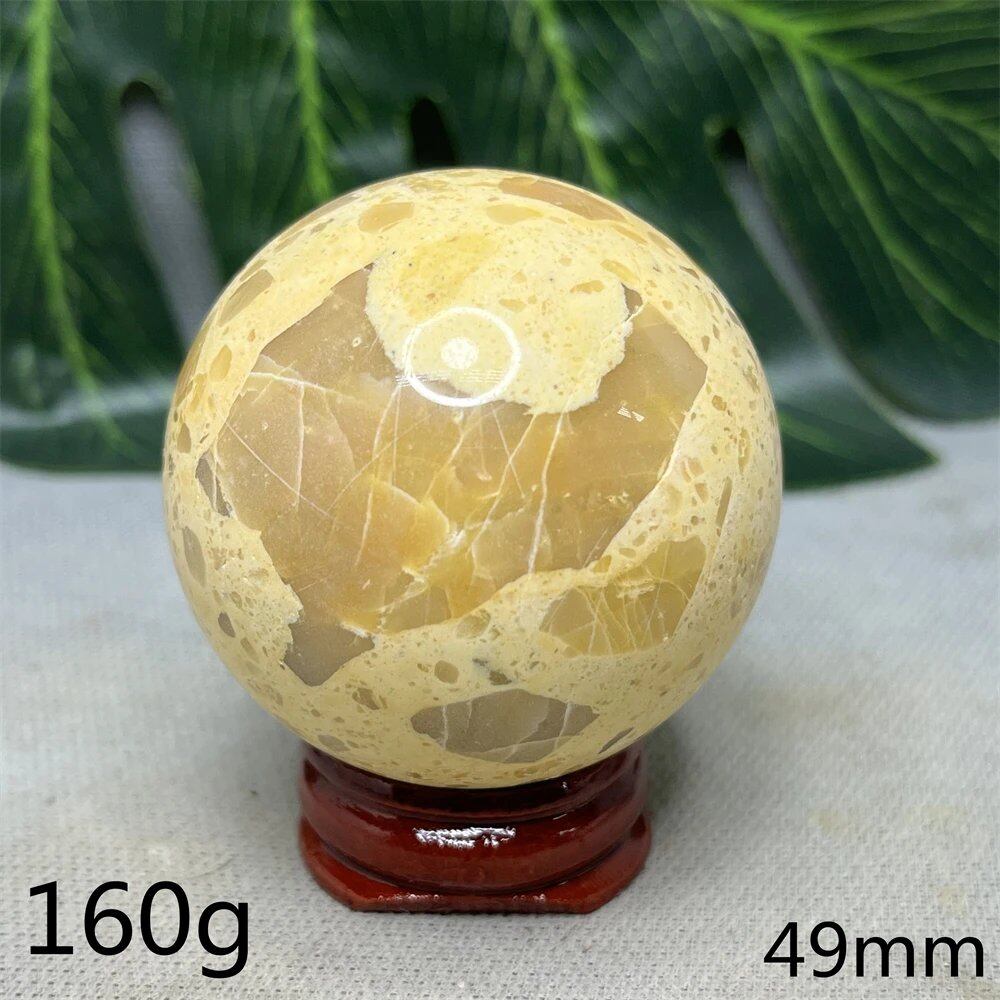 Hand-Polished Australian Gold Opal Ball, Ideal for Home Decor, Room Decoration, Holiday Gifts, Spiritual Stones, Healing, Witchcraft, Altars, and Prayer (Imported)