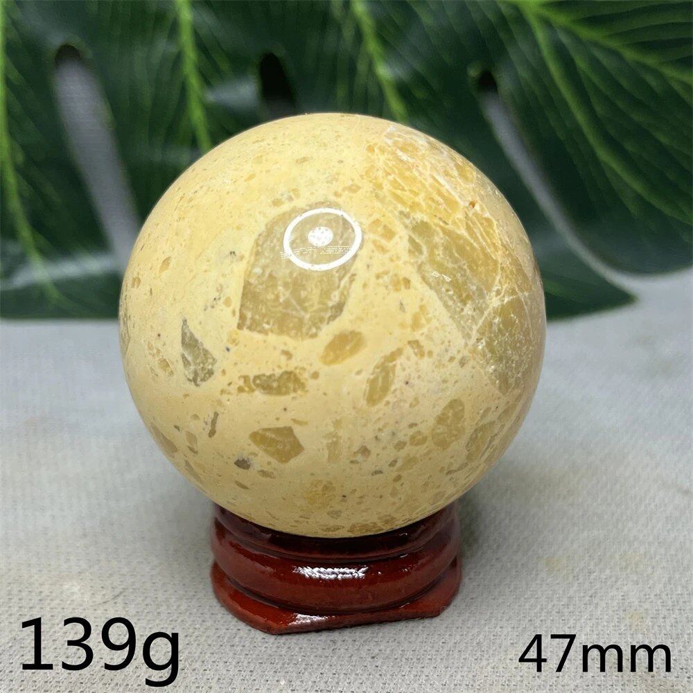 Hand-Polished Australian Gold Opal Ball, Ideal for Home Decor, Room Decoration, Holiday Gifts, Spiritual Stones, Healing, Witchcraft, Altars, and Prayer (Imported)