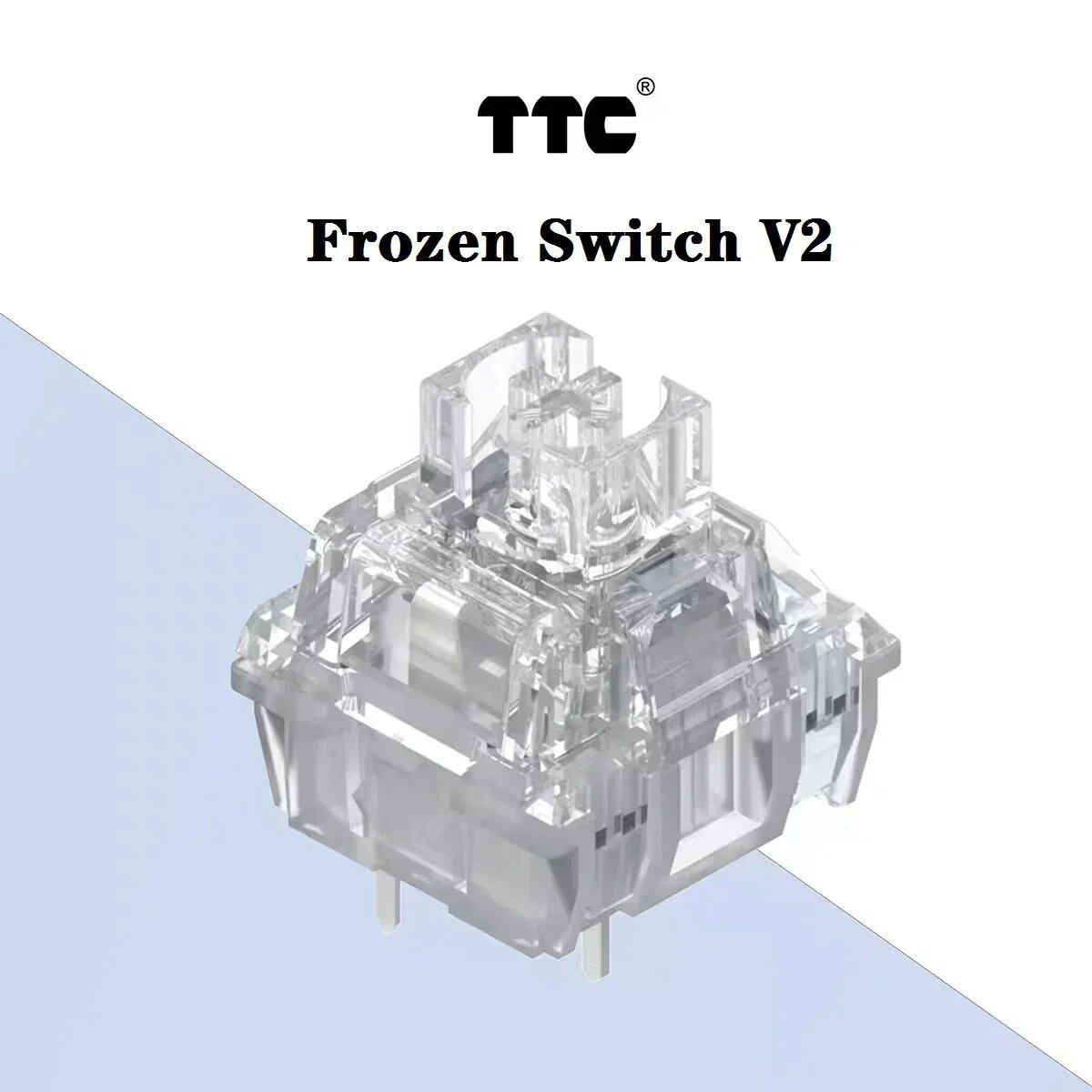 TTC フローズン サイレントスイッチ V2 メカニカルキーボード用 ミュートリニアスイッチ 39gf 3ピン RGB 透明 工場潤滑済み カスタムPC カラー:フローズンV2;ア 並行輸入品