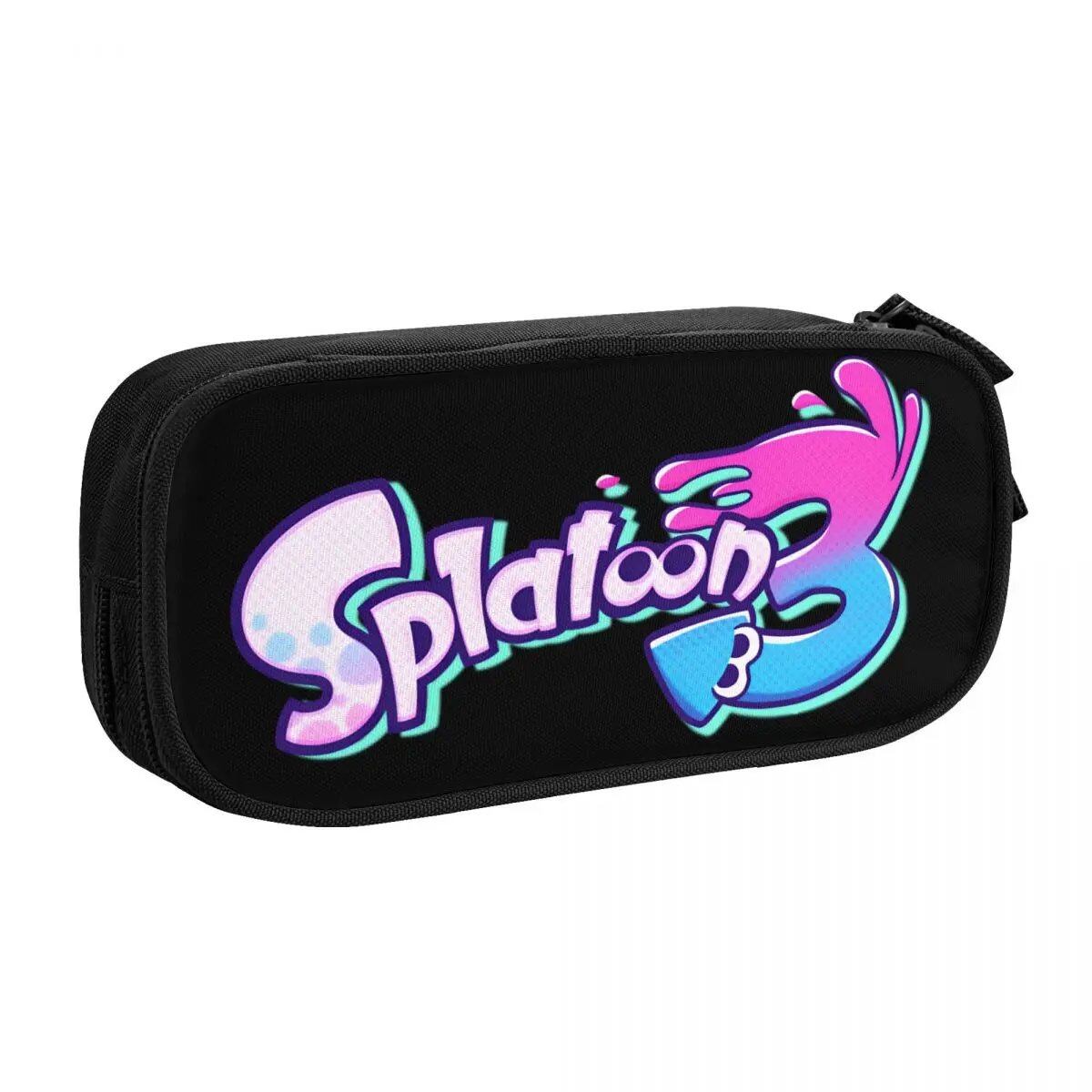 大型ペンケース スプラトゥーン シュート ビデオゲーム スクールアクセサリー 2層式ペンケース 女子向け メイクポーチ 誕生日プレゼント サイズ:ワンサイズ; 並行輸入品