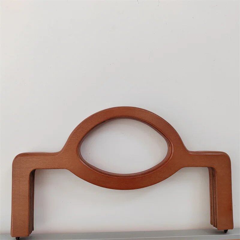 1セット 30x8cm レッドコーヒーカラー 無垢材 ネジ付き 縫製穴 DIY ハンドバッグアクセサリー オバッグハンドル 木製 財布フレーム バッグ 色 並行輸入品