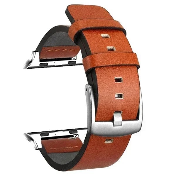 Apple Watch Leather Strap Band for Series 10/9/8/7/6/5/SE/Ultra. Sizes: 49mm/45mm/44mm/42mm/41mm/40mm/38mm. Available in various band colors. Ships from: Parallel Import.