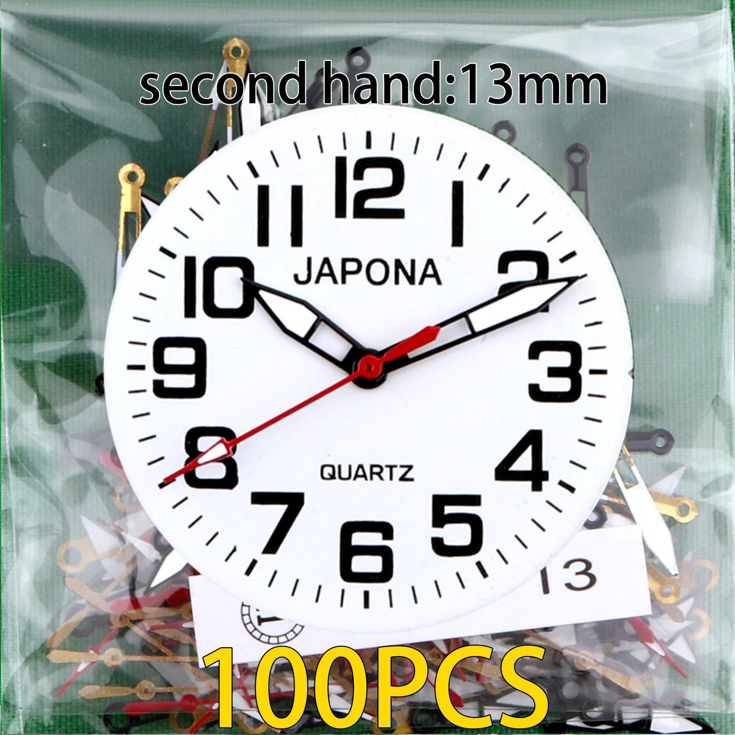 100-Piece Clock Hand Set for TMI PC Series, VJ Series, PC21 Hand, VH31 Hand, Compatible with VJ20, VJ21, VJ24, VJ22, VJ23, VJ14, VJ12, VJ34, VJ32, VJ33, VJ42, Parallel Import