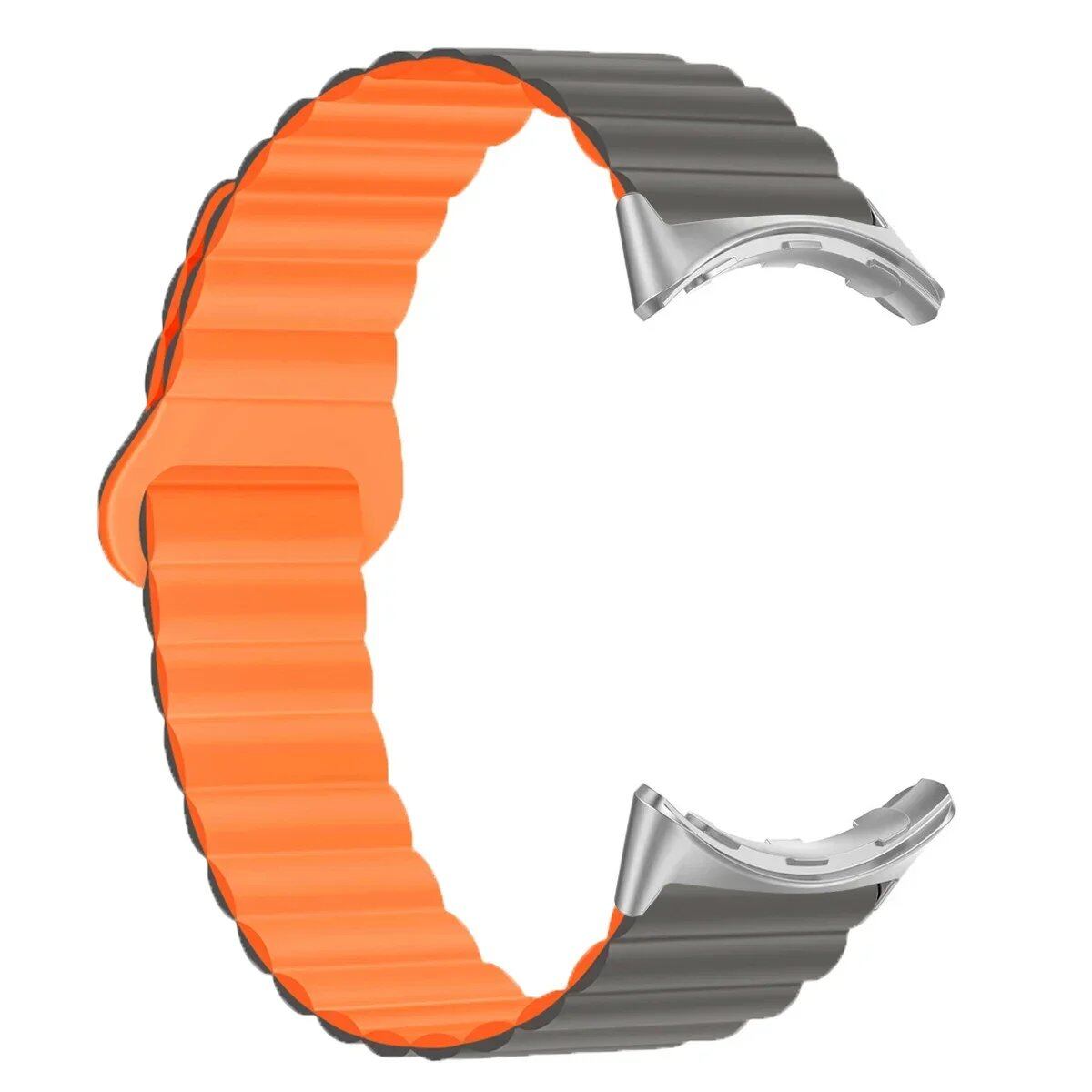 Replacement Magnetic Loop Strap for Google Pixel Watch 1/2, Silicone Sport Band, Band Color: Black, Band Width: Parallel Import