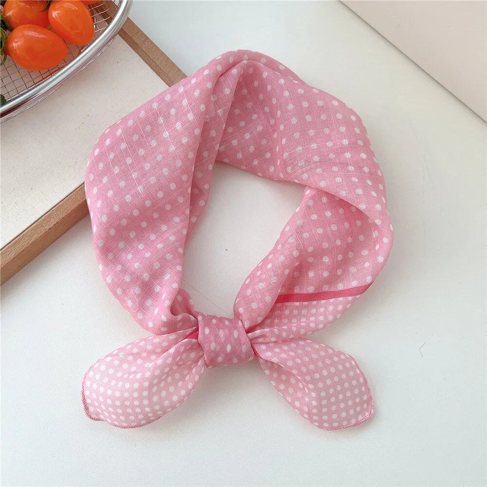Women's Fashion Bandana Cotton Headscarf Small Hijab Floral Print Handkerchief Hair Scarf Headband Neck Scarf Size: One Size Fits Most; Parallel Import