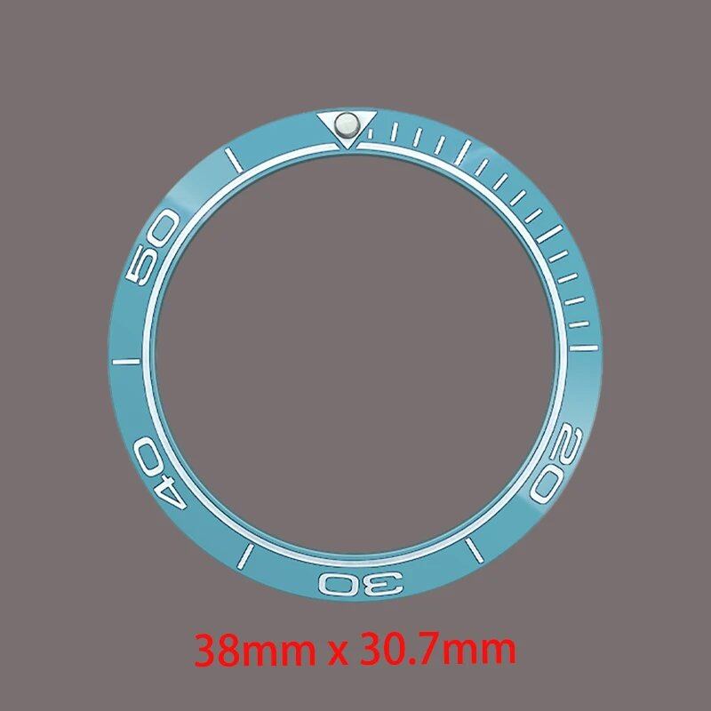 38mm×30.7mm 湾曲セラミックウォッチベゼルインサート SKX007 SKX009 SUB GMT対応 NH36 NH35 ティファニーブルー 時計リングパーツ カラー:0 並行輸入品