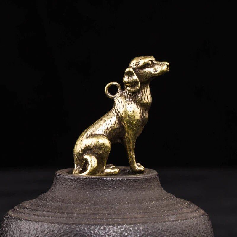 Set of 12 Brass Zodiac Tiger, Dragon, Rat, and Horse Miniature Figurines for DIY Animals, Fairies, Home Decor, Parallel Import
