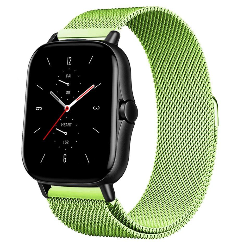 Magnetic Loop Mesh Smartwatch Band for Amazfit GTS/GTR/Bip 5 (Compatible with 20mm/22mm/47mm Watches) - Metal Mesh Strap, Band Color: mm; Ships from: Parallel Import