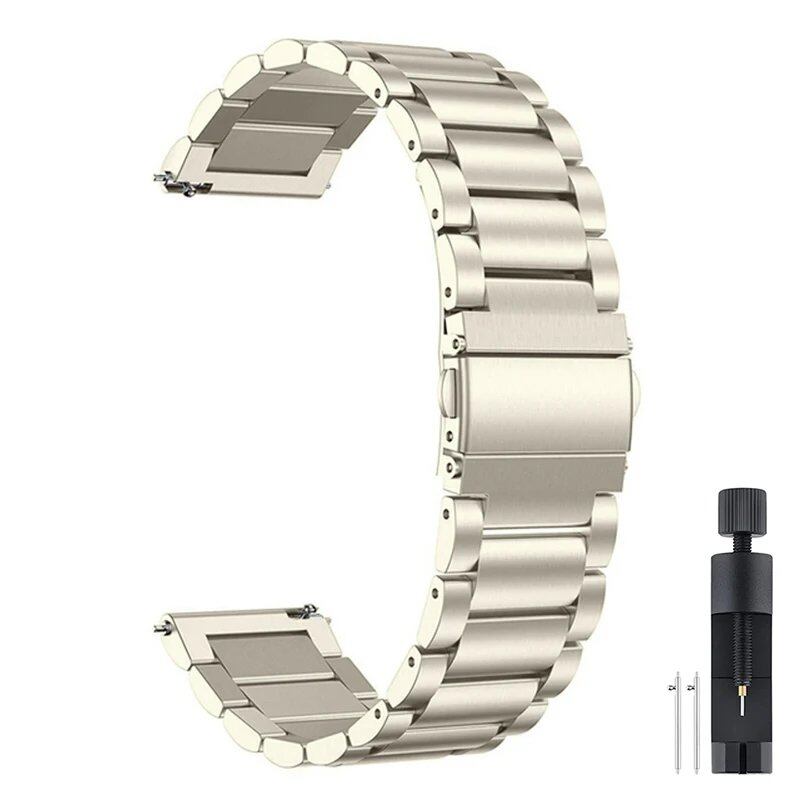 レッドミー ウォッチ5 アクティブ ライト用 ステンレススチール ストラップ - メタルブレスレット ウォッチバンド (Xiaomi Redmi Watch 5 Lite 対応 男女兼用 時計ベルト) バンドカラー: 並行輸入品