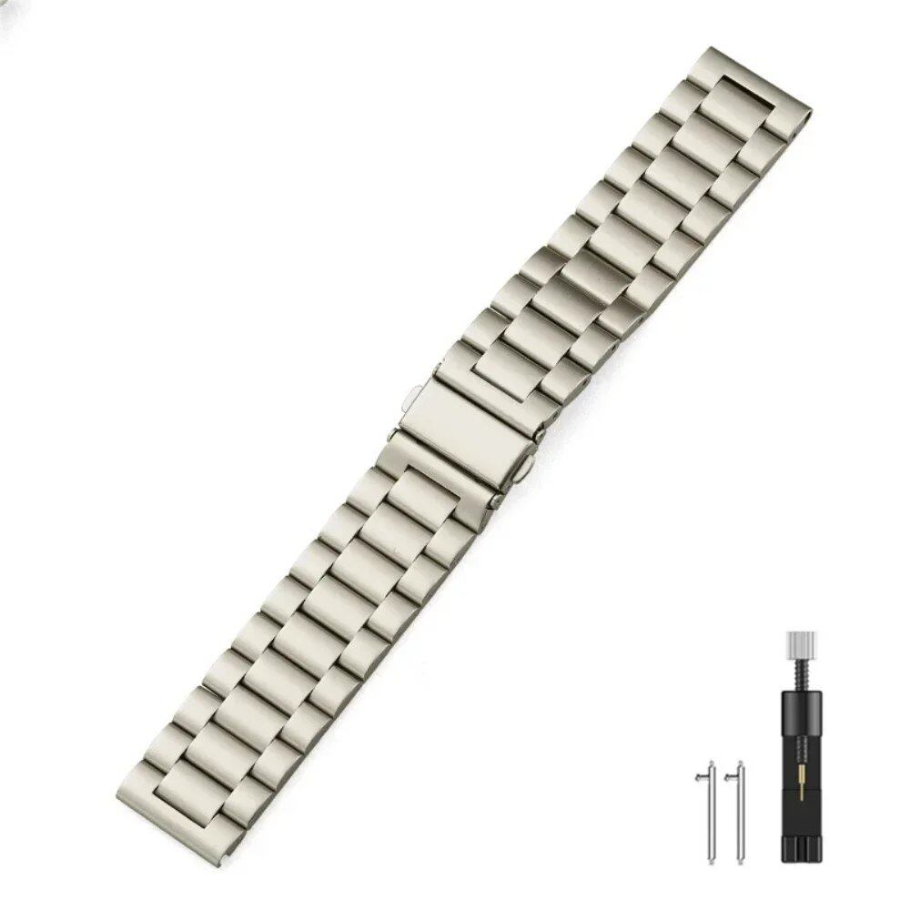 22mm Metal Strap, Premium Stainless Steel Wristband for Garmin Forerunner 265, 965, 955, 255, Music, and Garmin Venu 3/2 Accessories, Band Color: Parallel Import