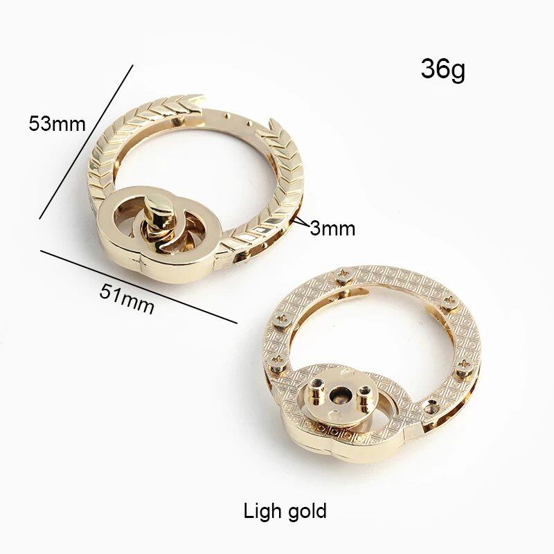 Set of 1-5-20 Metal Bag Locks for Handbags and Shoulder Bags, Magnetic Locks, Twist Locks, Decorative Clasps, DIY Craft Hardware Accessories, Size: Parallel Import