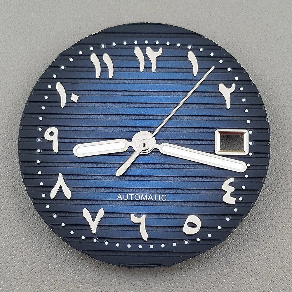30.5mm Nautilus Arabic Dial (Non-Luminous) for NH35 Movement, Watch Parts, Repair, Color: Parallel Import