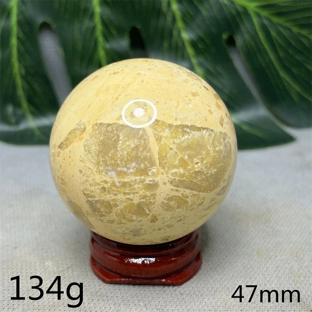 Hand-Polished Australian Gold Opal Ball, Ideal for Home Decor, Room Decoration, Holiday Gifts, Spiritual Stones, Healing, Witchcraft, Altars, and Prayer (Imported)