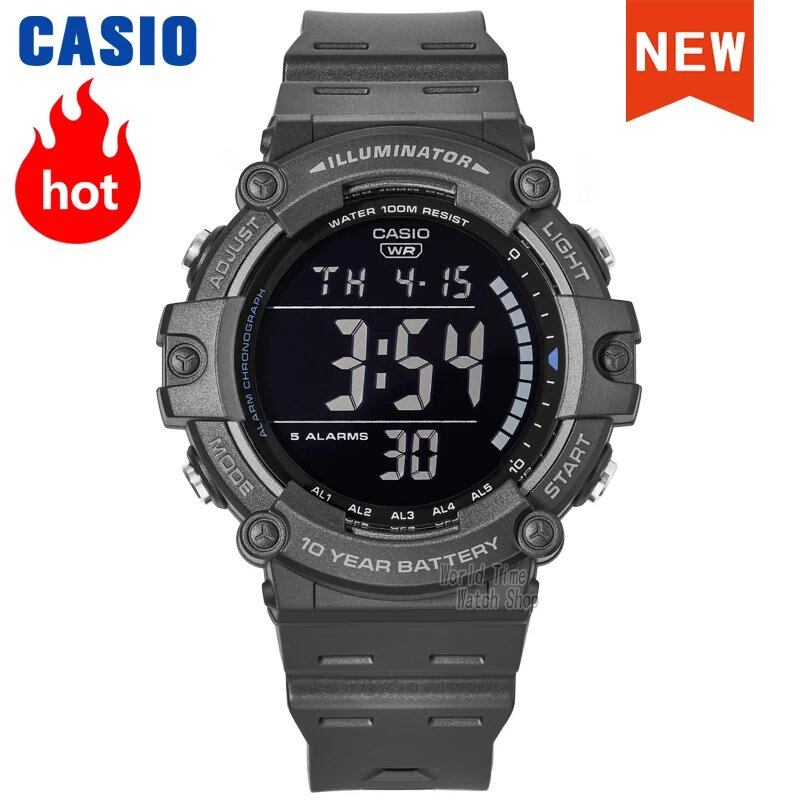 Casio Men's Topset Analog-Digital Sports Quartz Watch, 100m Water Resistant, 10-Year Battery, Military Watch, AE-1500WH-8B, Color: AE1500WH, Parallel Import