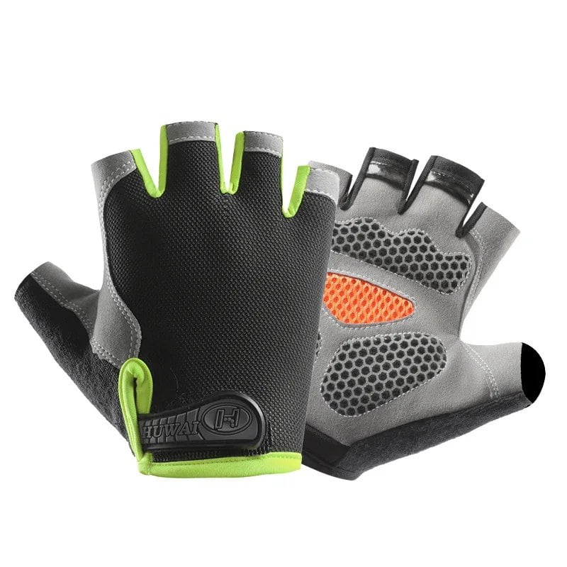 Fingerless Gym Gloves for Fitness Training, Unisex, Bodybuilding, Exercise, Sports, Cycling, and More, Non-Slip, Breathable, Parallel Import