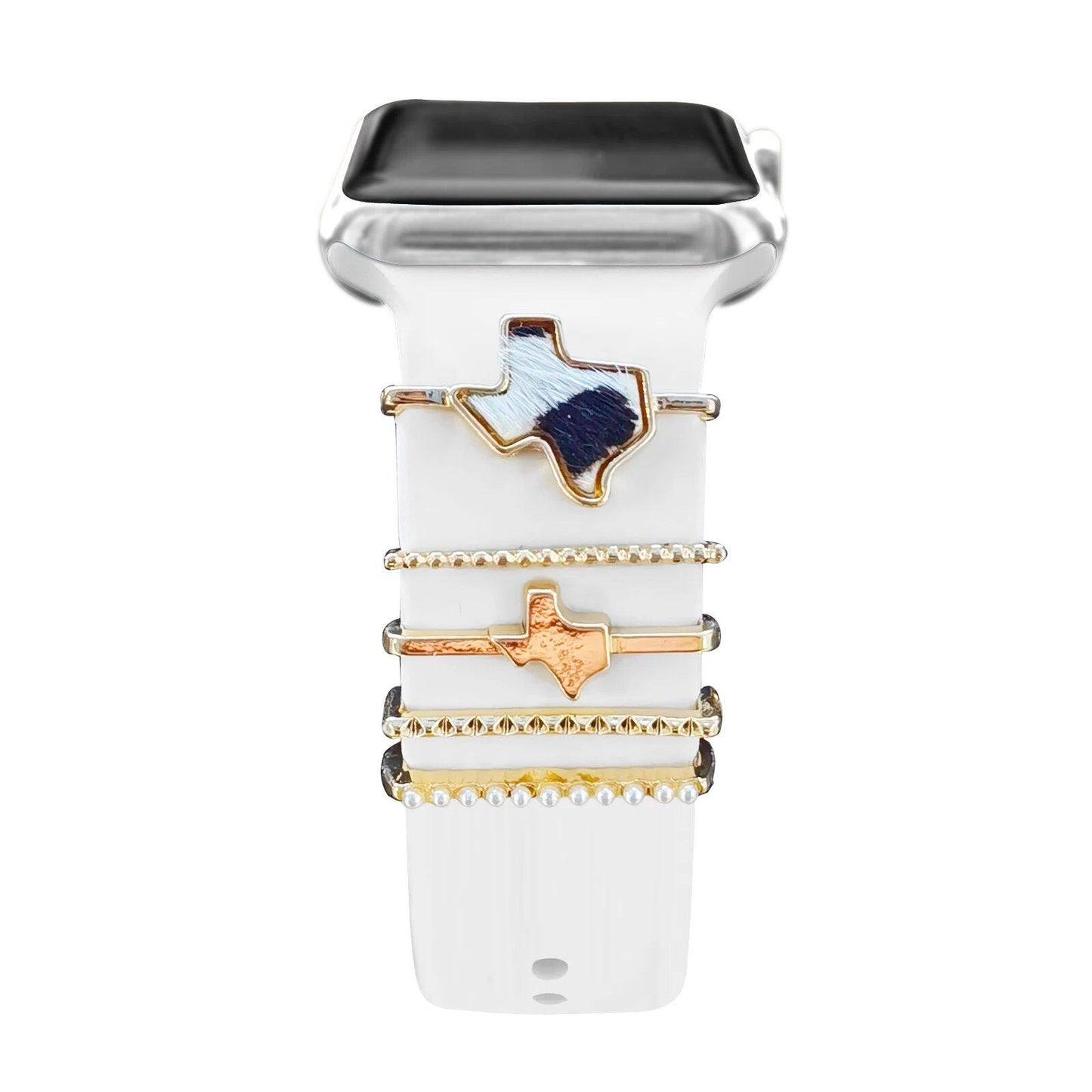 Diamond Jewelry-Embossed Band for Apple Watch Ultra 2, 9, 8, and 7, Compatible with Samsung and Huawei, 20/22mm Bracelet Strap, Band Color: ; Ships from: Parallel Import