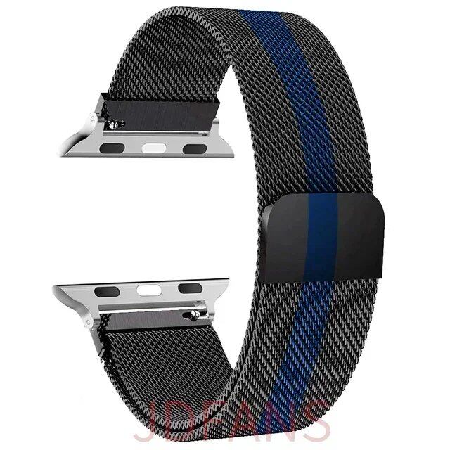 Milanese Loop Strap for Apple Watch, 44mm, 40mm, 45mm, 41mm, 42-38-44mm, Ultra 2, 49mm Metal Band, Compatible with iWatch Series 9, 8, 7, 6, SE, 5, 4, and 3, Band Color: mm, Parallel Import