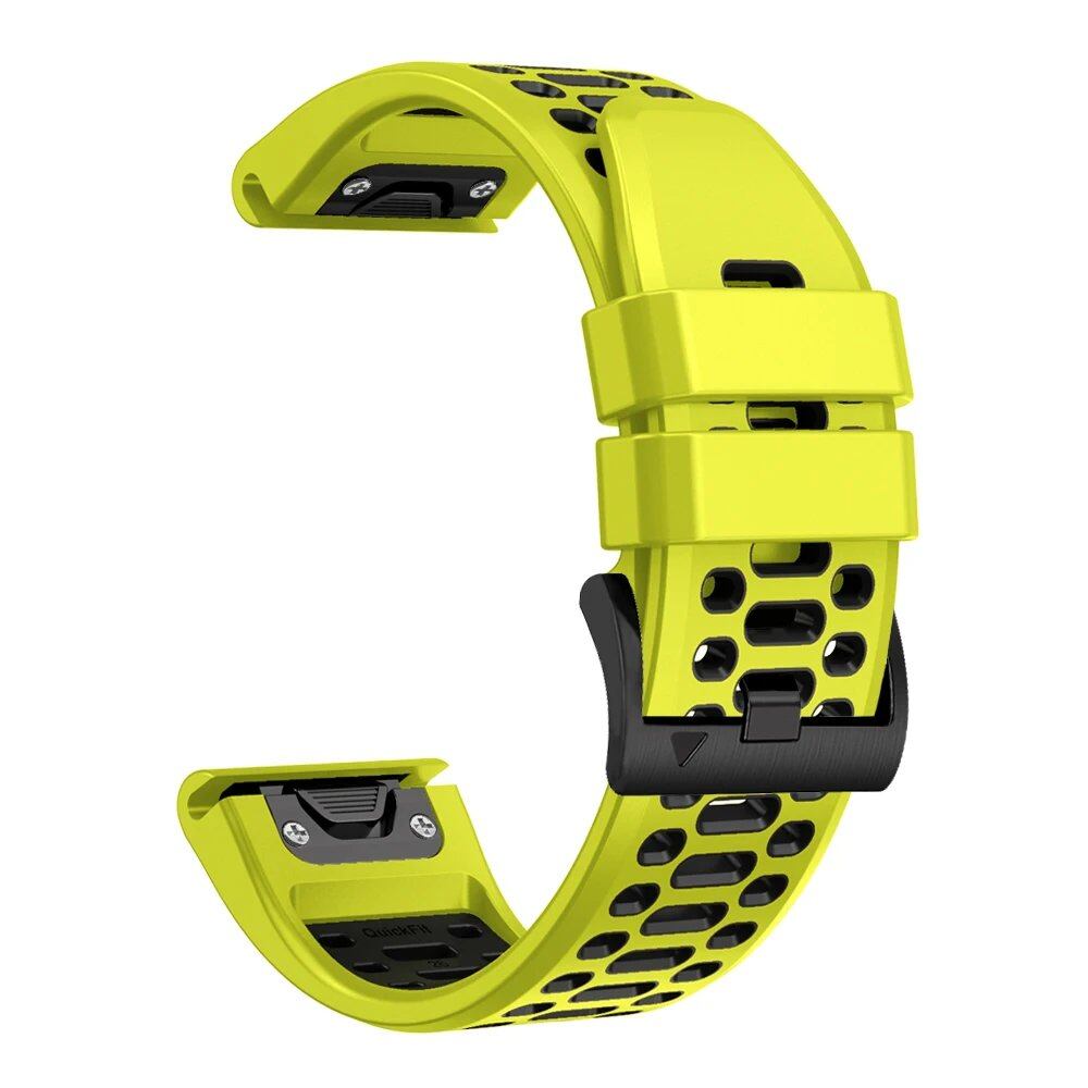 Quick-Fit Silicone Watch Strap for Garmin Instinct 2X Solar, 26mm, 22mm, Garmin Fenix 6X, 6 Pro, 5X, 5 Plus, 7X, 7, Band Color: mm, Parallel Import