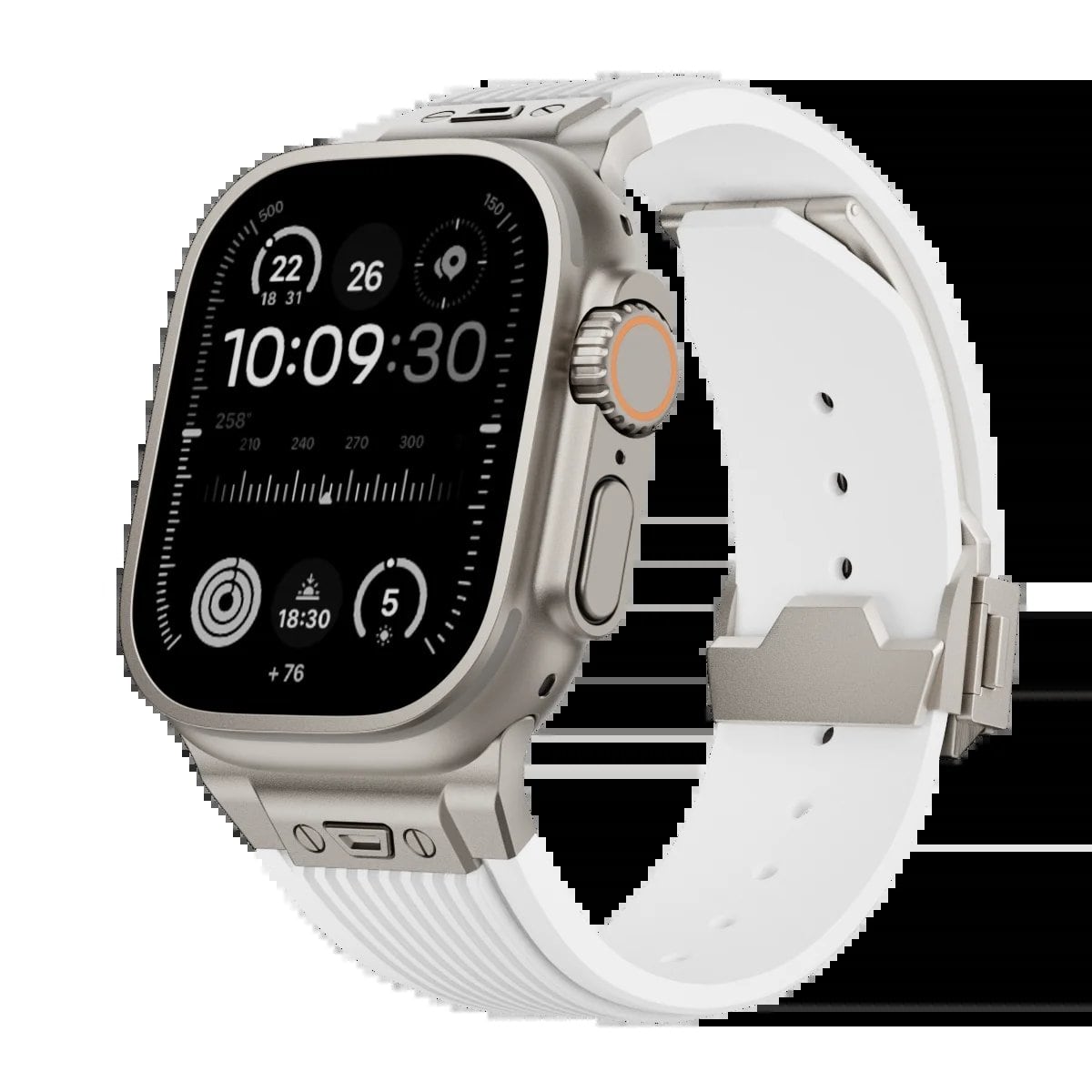 Silicone Sport Strap for Apple Watch Ultra 2/1 (49mm), Series 9/8/7 (45mm/44mm) - Rubber Band Bracelet for iWatch 6/5/4/3 and SE (44mm/42mm). Band Color: mm; Ships from: Parallel Import