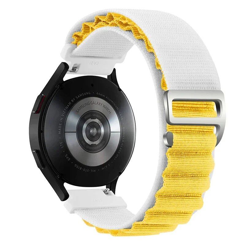 Nylon Alpine Loop Wristband for Samsung Galaxy Watch 6/4/5/Pro/Classic (45mm, 44mm, 40mm, 20mm, 22mm), Compatible with HUAWEI GT 2e/3, Band Color: Parallel Import