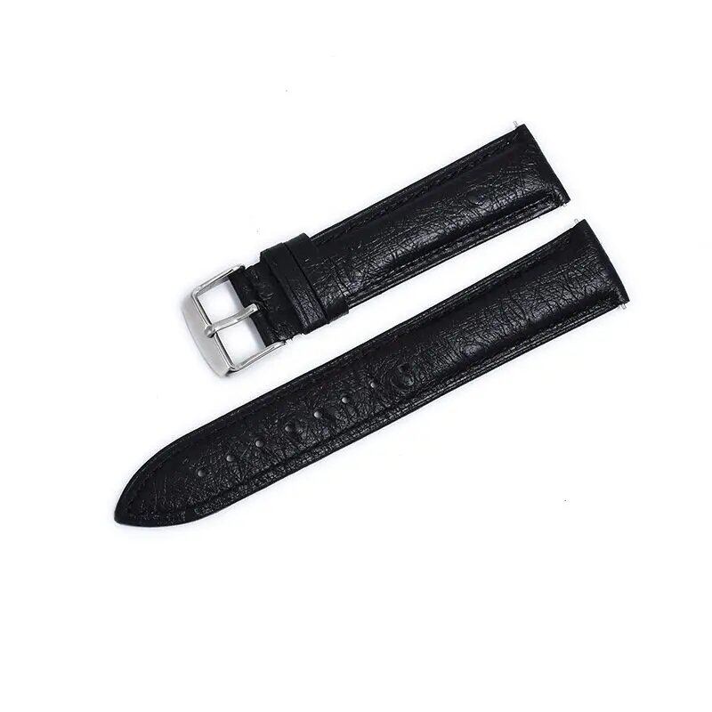 UTHAI P43 Ostrich Pattern Genuine Leather Strap, 18mm, 20mm, 22mm, Cowhide Leather, Quick Release Compatible, Smartwatch Accessory, Watch Band, Band Color: mm, Parallel Import