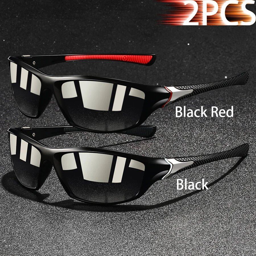 Set of 1, 2, or 3 Retro Sports Sunglasses for Men and Women, Ideal for Fishing, Running, Cycling, Climbing, and Outdoor Sports, UV400 Protection, Anti-Glare Lens Color: Parallel Import