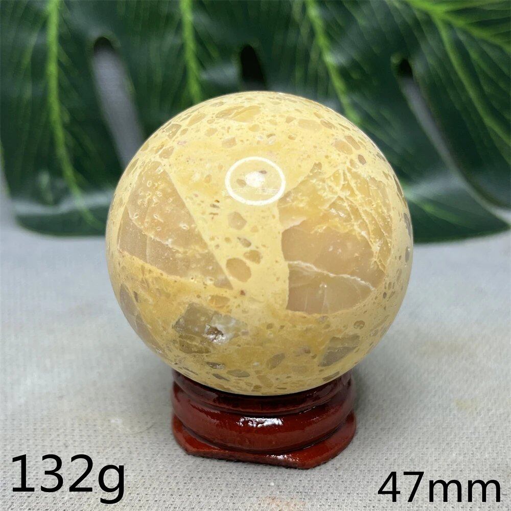 Hand-Polished Australian Gold Opal Ball, Ideal for Home Decor, Room Decoration, Holiday Gifts, Spiritual Stones, Healing, Witchcraft, Altars, and Prayer (Imported)