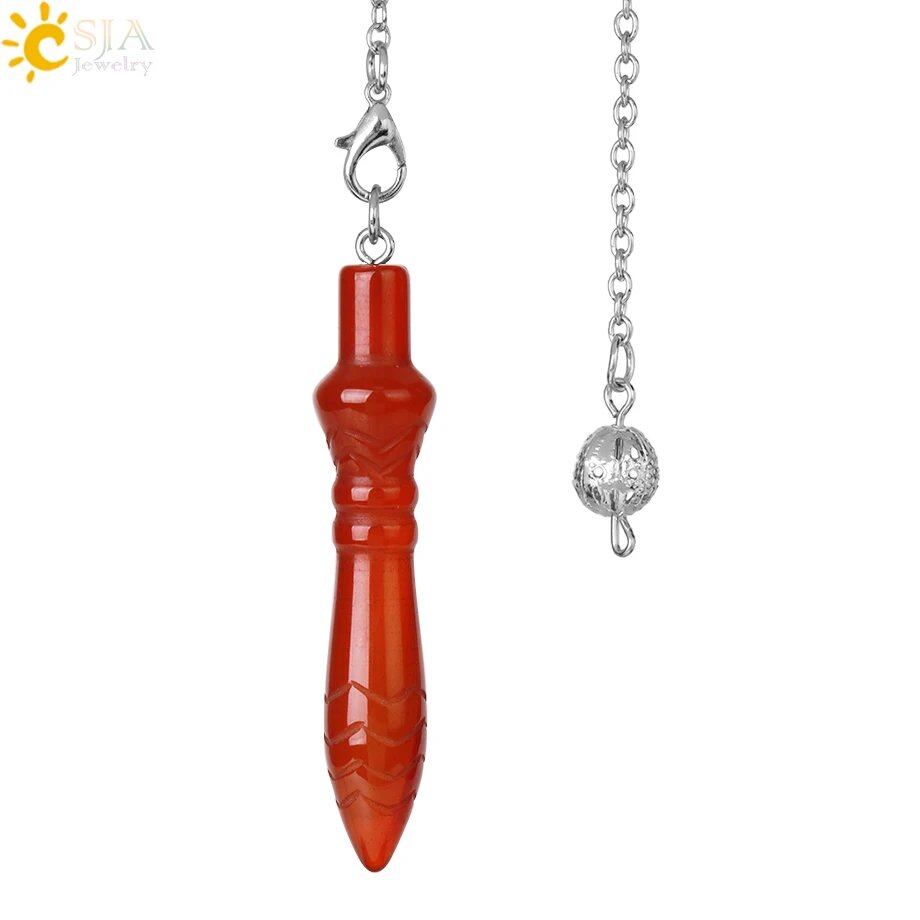 CSJA Spiritual Crystal Pendulum, Healing Pink Quartz, Dowsing Cone Pendant for Divination, Radiance Star Zia S971, Metal Color: Parallel Import