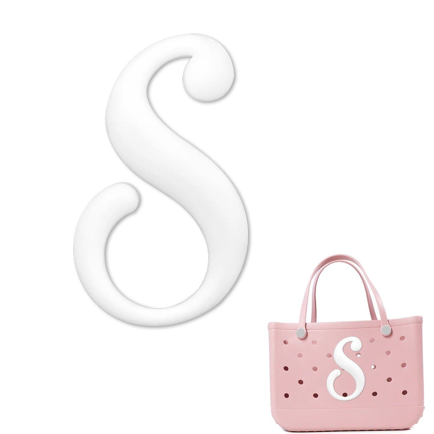 1/26 Scale PVC Greek Alphabet Bag Charms for Women, Beach Bag Decoration, Lettered Bag Accessories, Tote Bag Charms, Gift, Color, Parallel Import