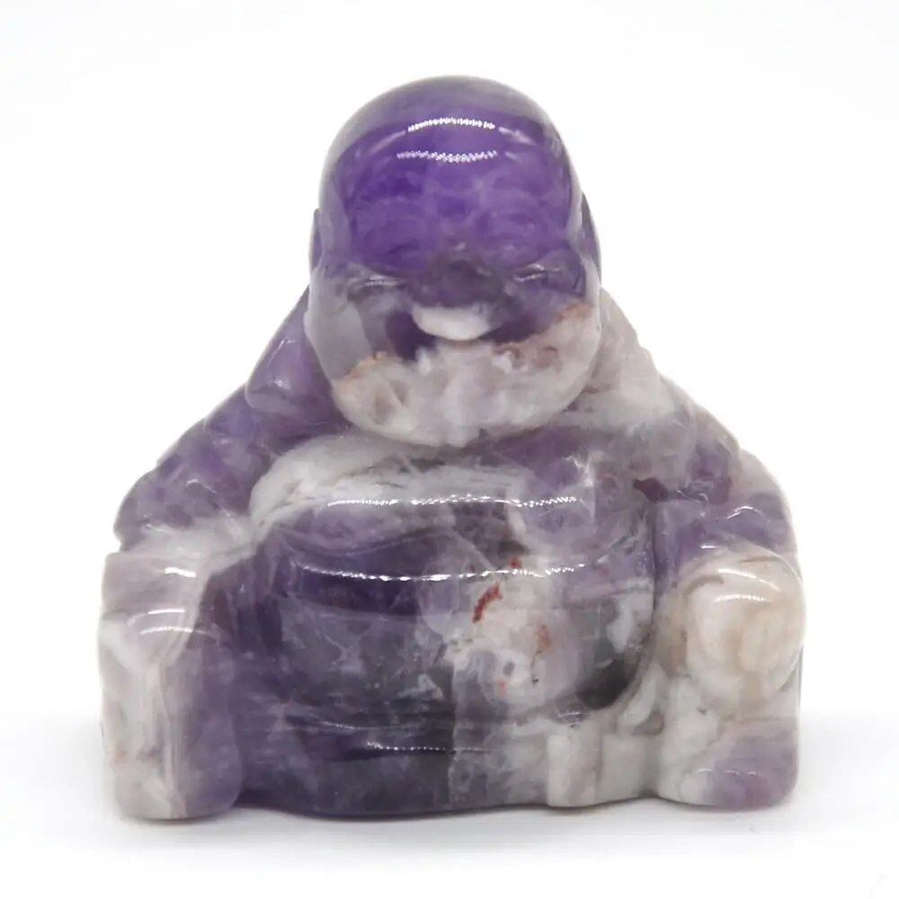 1.2-inch Buddha Statue, Natural Healing Crystal Reiki Chakra Figurine, Spiritual Stone Sculpture, Home Decor, Parallel Import