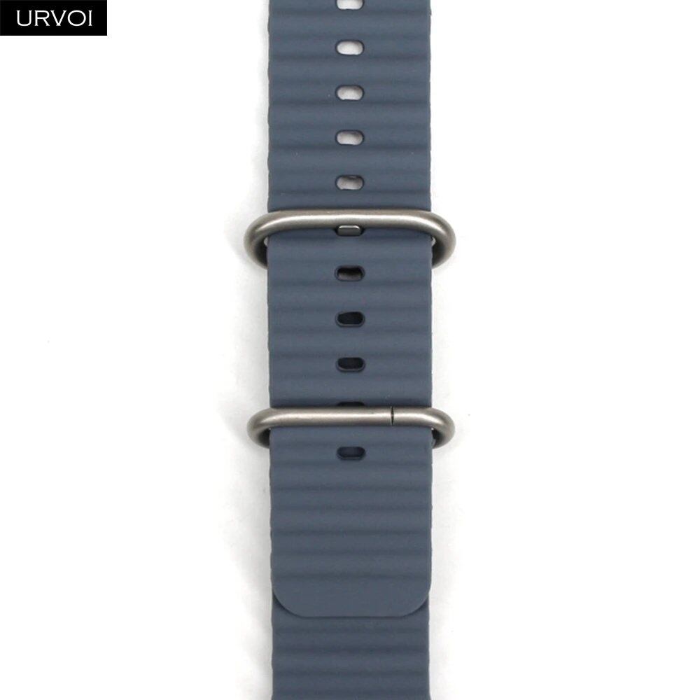 URVOI アップルウォッチ Ultra 2 対応 バンド シリーズ 10/9/8/7/6/SE/5/4/3/2/1 用 シリコーンストラップ iWatch スポーツ オーシャンバンド 42mm/44mm/45mm/46mm/49mm サイズ:Apple Watch対応;バンドカラー:;バンド幅:42mm 44mm 45mm 49mm 並行輸入品
