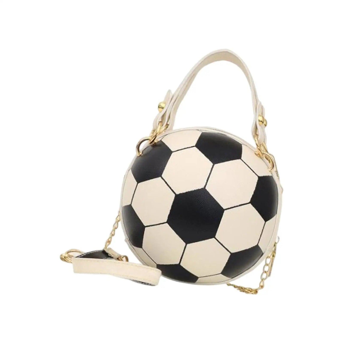 Soccer Ball-Shaped Crossbody Bag for Women, Messenger Bag, PU Leather Shoulder Bag with Cell Phone Storage, Perfect for Street Casual, Evening Outings, and Cosmetics. Color: Parallel Import.