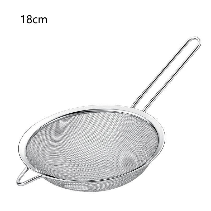 Set of 1, 3, or 4 Stainless Steel Wire Extra-Fine Mesh Oil Strainers and Flour Sifters for Baking and Pastry Making, Parallel Import