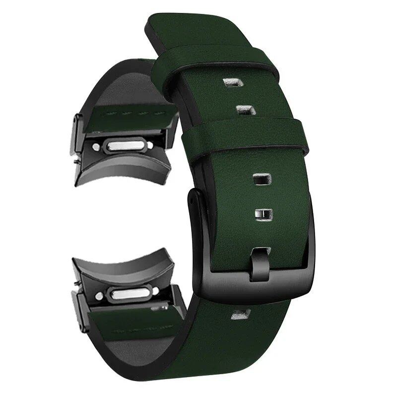 Gapless Leather Strap for Samsung Galaxy Watch 6 Classic (43mm, 47mm) - Quick-Fit Replacement Band for Galaxy Watch 5/4/5 Pro (40mm, 44mm, 45mm) - Size: Galaxy Watch; Imported