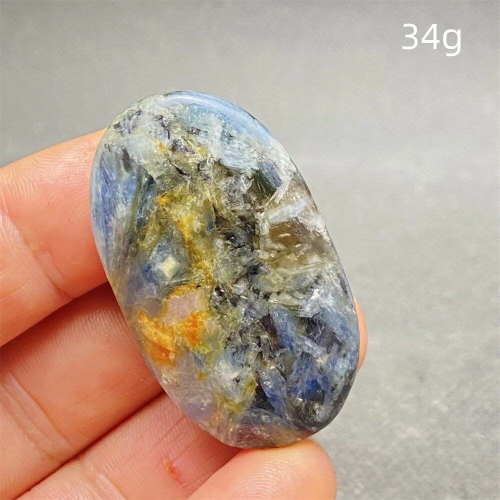 High-Quality Natural Kyanite Crystal for Palm Play, Hand Polishing, Meditation Massage, Magic Stone, Home Decoration, Colorful, Parallel Import